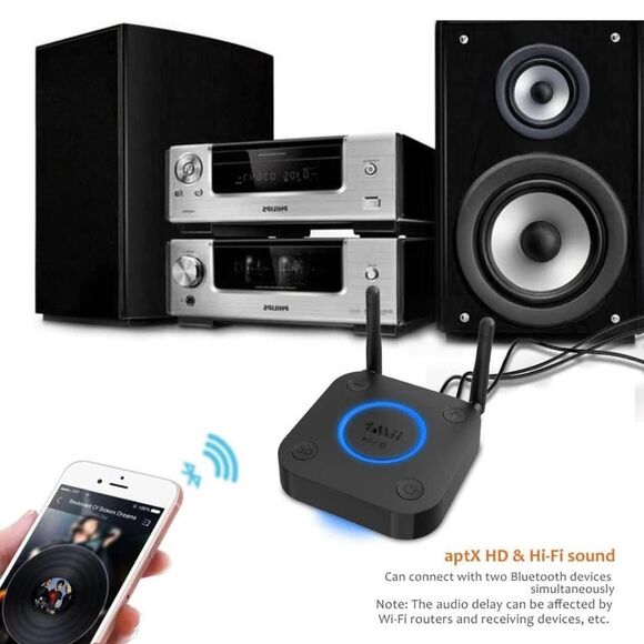 Long Range Bluetooth 5.1 Receiver, HiFi Wireless 3D Surround HD Optical RCA - Picture 5 of 10